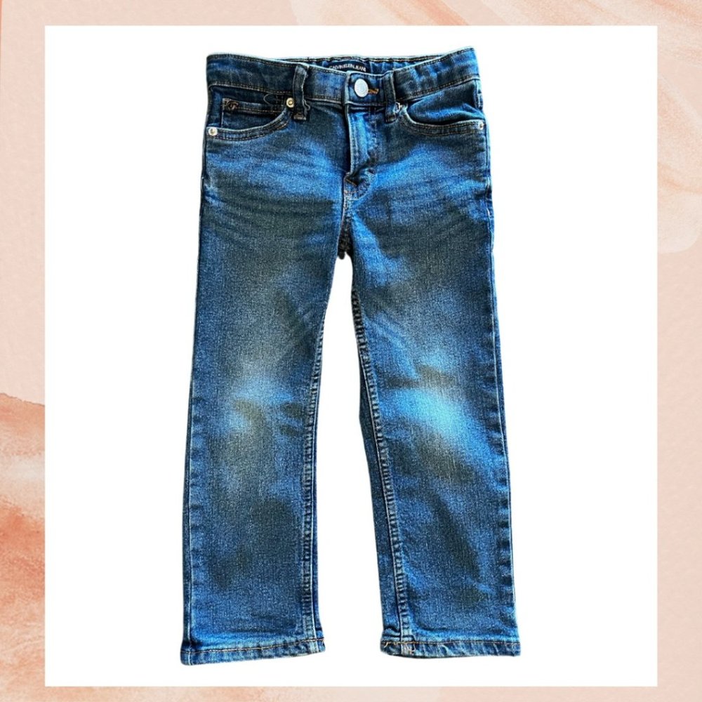 Calvin Klein Boy's Slim Fit Straight Jeans